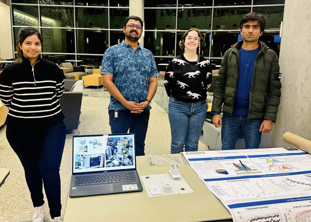 Kinithi, Apoorva, Morgen, and Mukhtiar at the C&PE Undergraduate Research Fair.