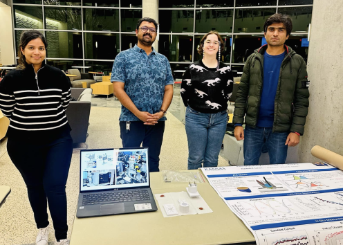Kinithi, Apoorva, Morgen, and Mukhtiar at the C&PE Undergraduate Research Fair.